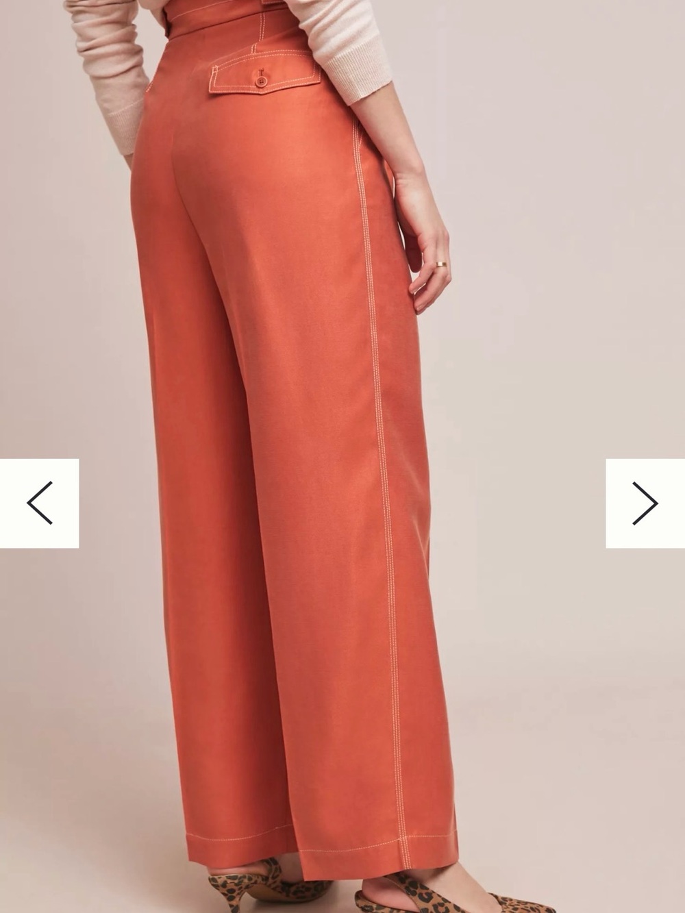 Anthropologie Conclave Trousers Wide-Leg Pants in Burnt Orange - Picture 7 of 12